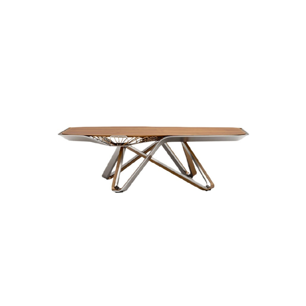 **Technische Titel: Moderne Eettafel met Berenclauwen Onderstel en Houten Tafelblad**