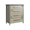 Moderne Ladeblok met 5 Lades en Houten Top, Beige Kleur