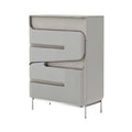 **Moderne Grijze Dressoir met Golfvormige Fronten**